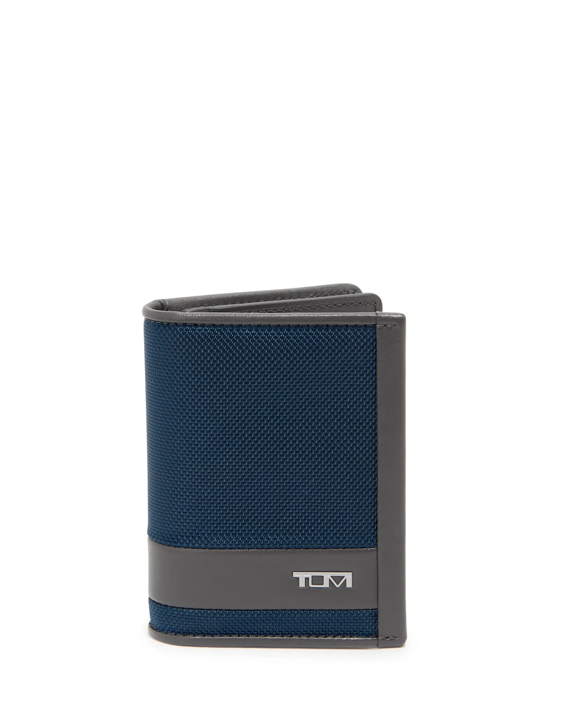 Alpha SLG – Porte-Cartes à Soufflet Navy et Gris