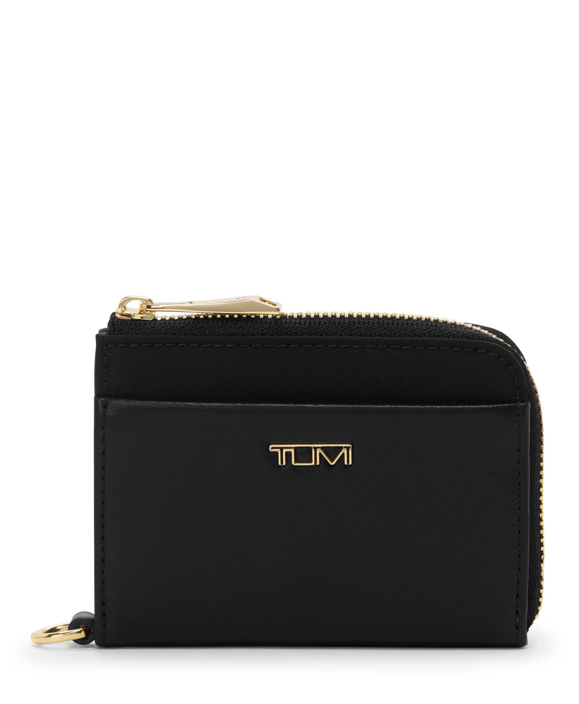 Voyageur SLG – Porte-Cartes Zippé Noir et Or