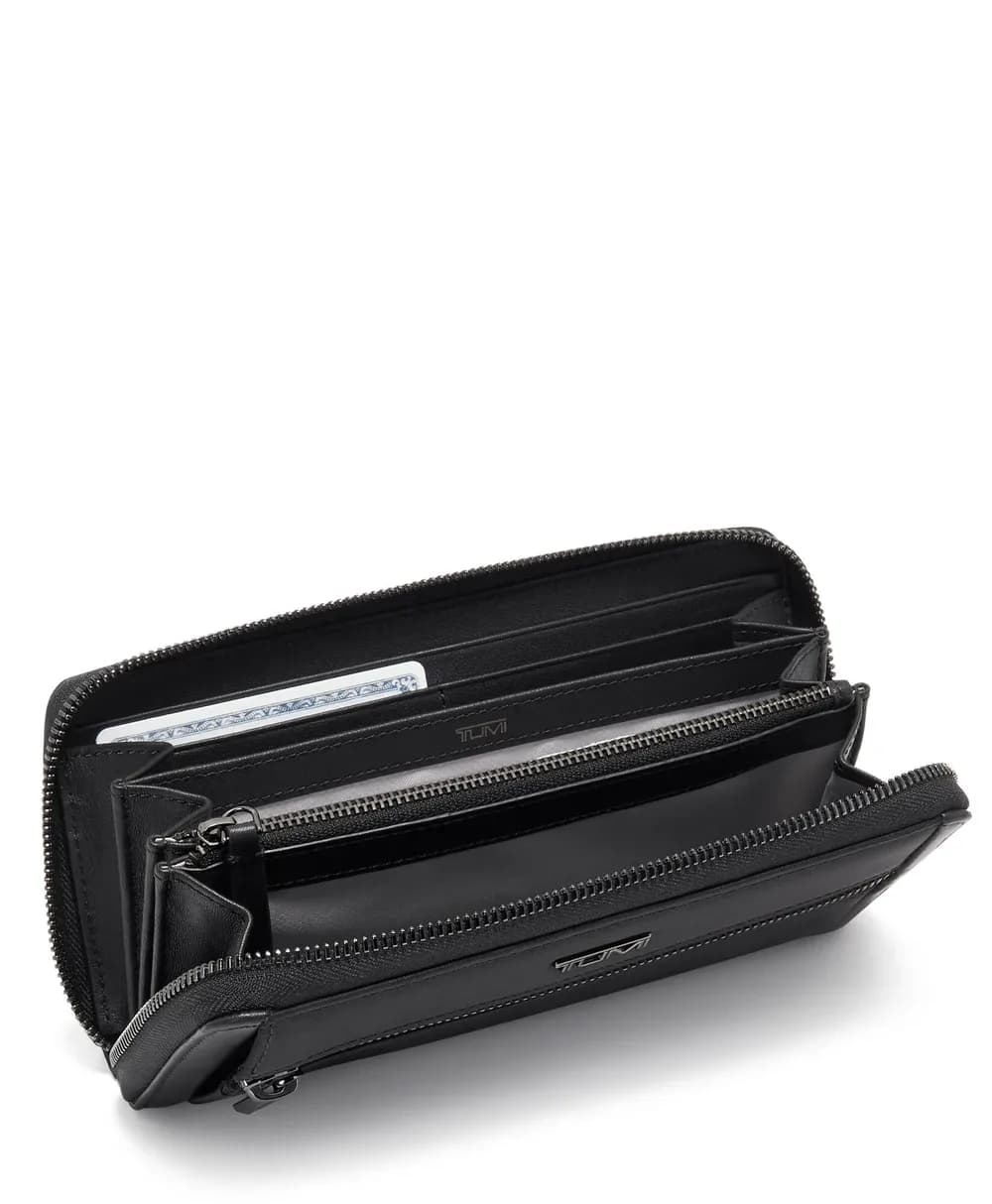 Voyageur SLG – Portefeuille Continental Zippé Noir