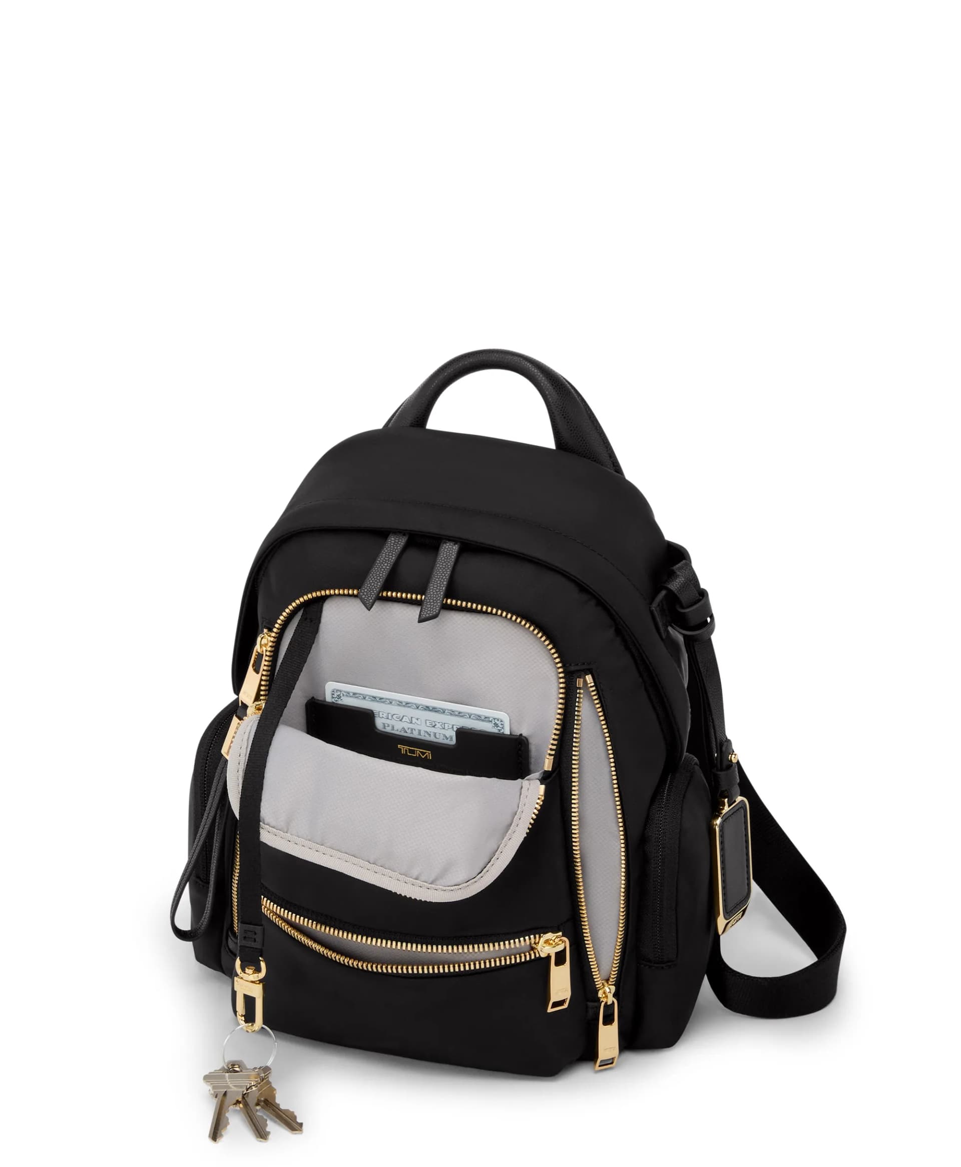 Voyageur Celina – Sac à Dos Compact Noir et Or